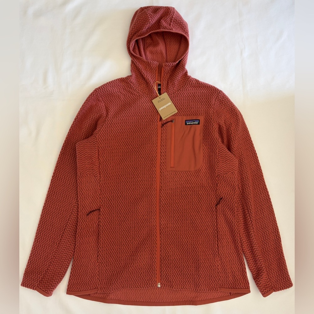 Patagonia R1 Air Full-Zip Hoody Women's Size L POTTERS RED - Picture 9 of 10